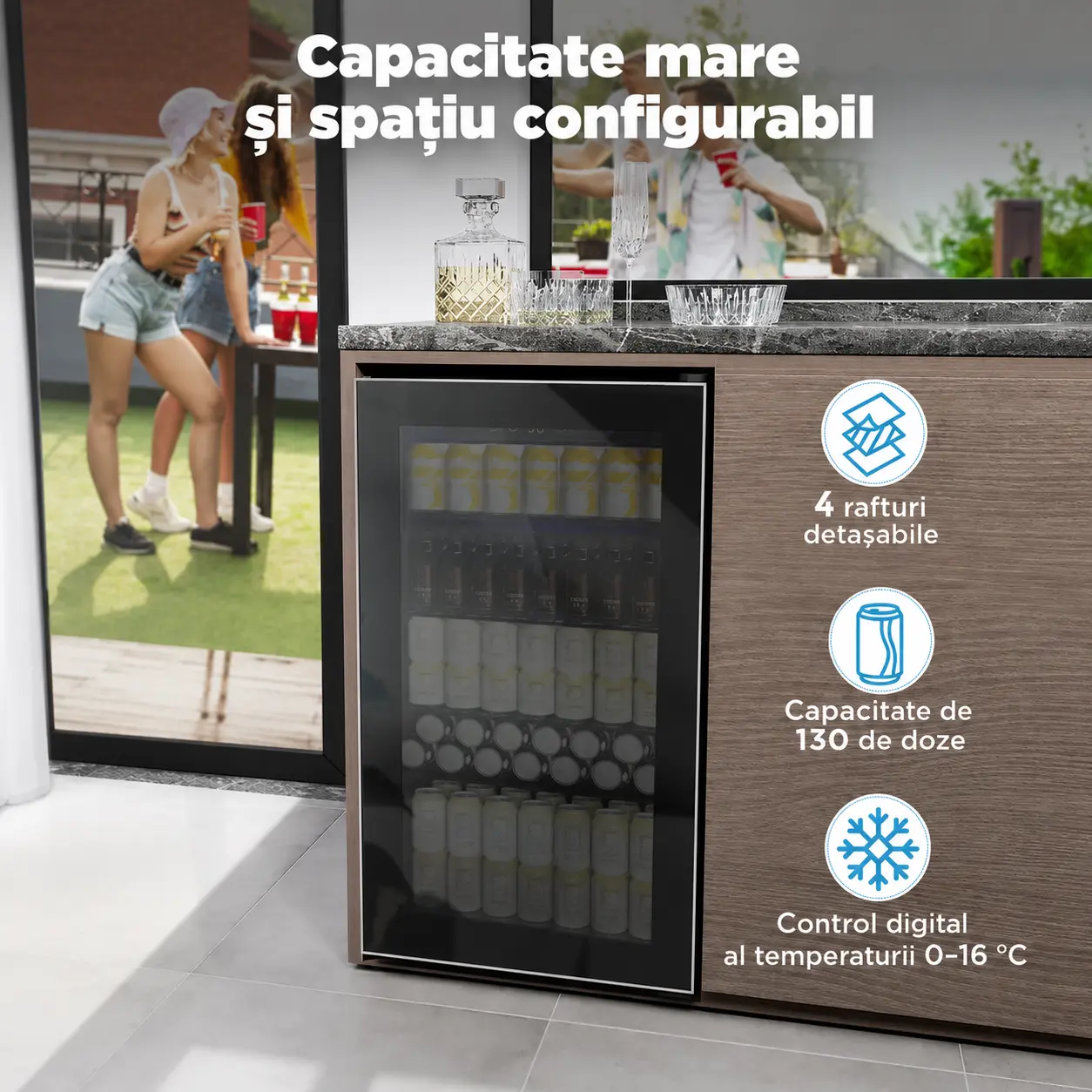 Frigider premium pentru băuturi 91 L cu control tactil digital, imaginea 2